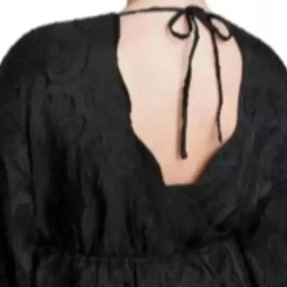 KIKA VARGAS X Target MIDI Dress Floral Texture Scallop Back Puff Sleeve Size 1X - Picture 4 of 12